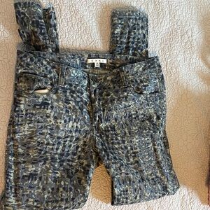 CAbi Blue and Gray Skinny Jeans